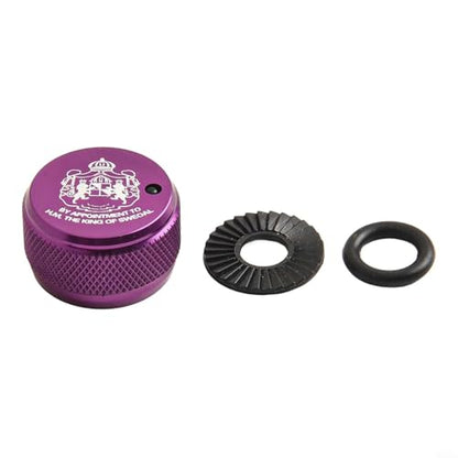 Spool Tension Mechanical Brake Knob for ABU-3/3.5/4/P5 Series, Spool Mechanical Aluminum Alloy Brake Knob with internal sound baitcast reel, Fish Reel Fishing Supplies(purple) - color: purple