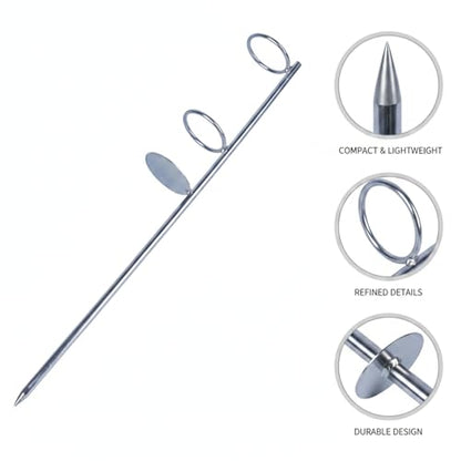 Stainless Steel Fishing Rod Holder Ground Spike for Bank Fishing - Tool-Free Soil Anchor for River & Lake Shorelines