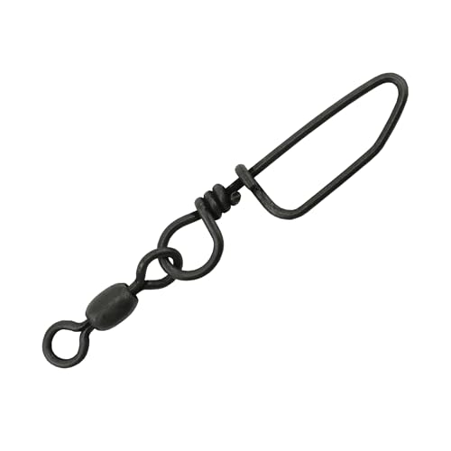 AFW Brass Coastlock Snap Swivels – Durable Fishing Gear with High-Strength Wire Snaps, Black Oxide Finish, Prevents Line Twisting & Kinking, Supports Up to 350 lb Test. - size: 10 pc, #1, 150 lb test