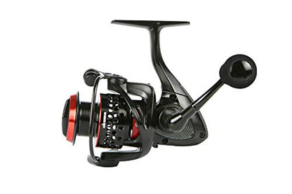 Okuma Ceymar Graphite Lightweight All Purpose 8BB Spinning Reel - color: Black/Red, size: C-10, 110yd-4LB