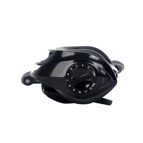 Baitcasting Reel,Carbon Fiber Drag Fishing Baitcaster Reels, Bait Cast Reel With 7.2:1 Gear Ratio 10+1 Ball Bearings 17.6lbs Max Drag Right Hand，Fish Gift For Man - color: HEIJIN