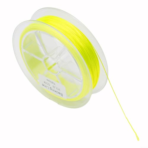 Dacron Fly Line Backing Low-Stretch Polyester Dual-Color 50m Spool for Fly Fishing Trout Salmon 20lb 30lb Gear - size: F