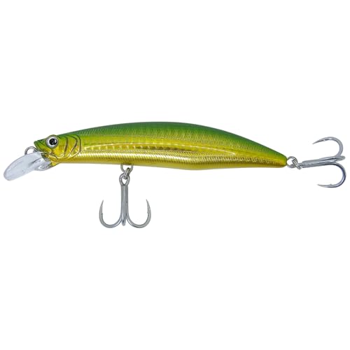 C-Strike Prime Action Jerkbait CS20 110mm and CS30 125mm - Suspending/Slow Sink Minnow Jerkbait Fishing Lure Fishing Lure - color: Leprechaun, size: 20g