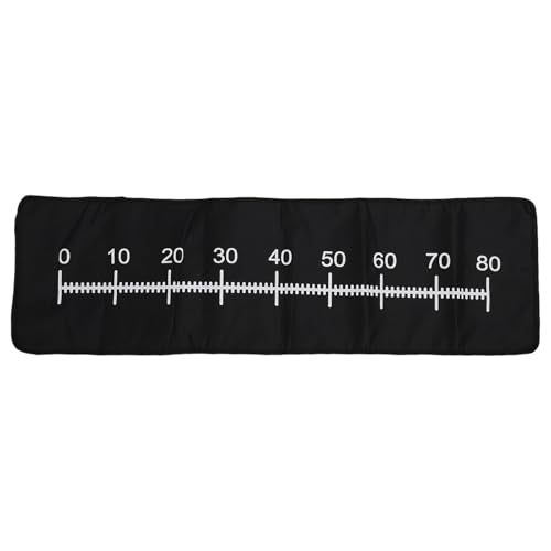 Fish Ruler Measuring Mat, Durable Portable Fishing Measurement Tool with Accurate 0-80cm Scale for Anglers Shore Boat Ice Fishing Polyester Black 30.3x98cm