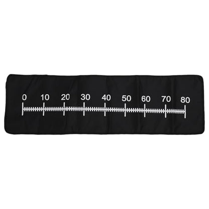 Fish Ruler Measuring Mat, Durable Portable Fishing Measurement Tool with Accurate 0-80cm Scale for Anglers Shore Boat Ice Fishing Polyester Black 30.3x98cm