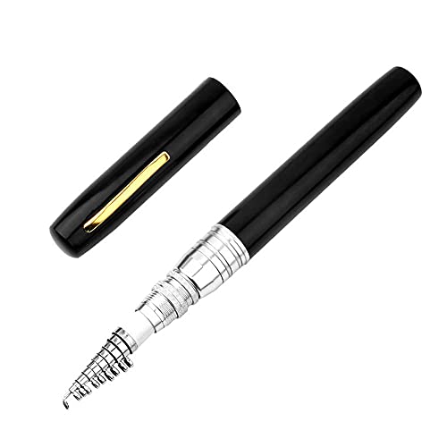 Lixada Fishing Rod Reel Combo Mini Pen Fishing Pole Kit Telescopic Fishing Rod Spinning Reel Combo Kit - color: Black, size: 2.4 m