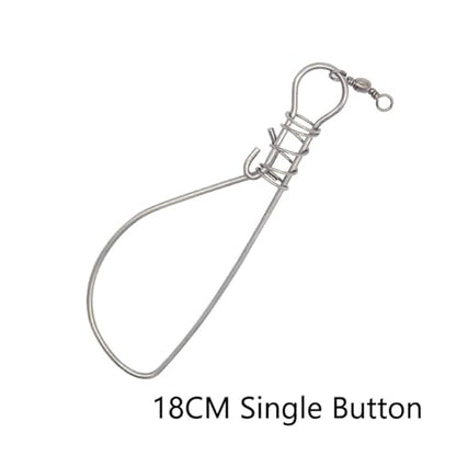 Holder Set Big Fish Wire Rope Cable Fishing Tackle Fishing Stringer Stainless Steel Live Fish Stringer Clip Stainless Steel