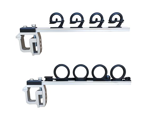 Brocraft Aluminum Truck Bed Fishing Rod Holder – Clamp-On Rod Holder & Rod Carrier for Pickup Truck