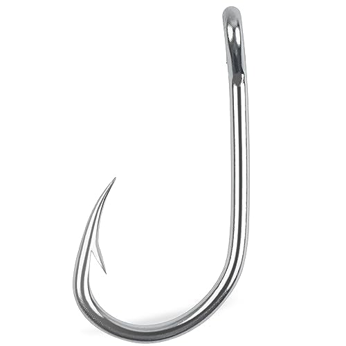 Saltwater Circle Hooks,50 Packs Strong Stainless Steel Fishing Hooks Live Bait Fish Hook Jig Catfish Hook 1/0-10/0 - size: 7/0 - 50 PACK