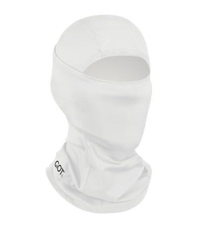 UPF 50+ Balaclava Ski Mask for Men Women - UV Face Mask Motorcycle Shiesty | Windproof, Breathable, Hinge Design, Full & Half Face Coverage, Fits Under Helmet, Snowboarding, Skiing - color: White