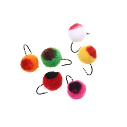 12pcs Brass Bead Head Glo-Bug Egg Fly Nymph Wet Fast Sinking Fly Trout Char Grayling Fly Fishing Lure Baits