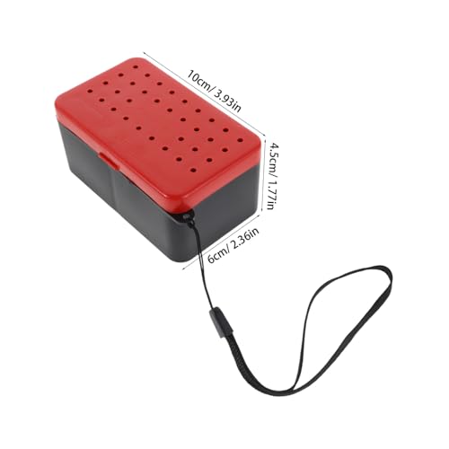BESTonZON 2pcs Insulated Fishing Bait Cooler Red Worm Box Breathable Leakproof Design for Freshwater Saltwater Fishing