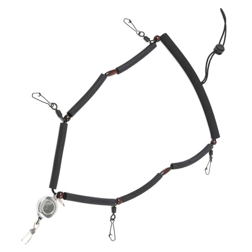 COOLHOOD Fishing Tool Holder Lanyard Fly Fishing Accessories Multifunction Fly Fishing Lanyard Necklace with Clip and Retractor Fishing Lanyard for Fly Fishing Accessories