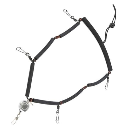 COOLHOOD Fishing Tool Holder Lanyard Fly Fishing Accessories Multifunction Fly Fishing Lanyard Necklace with Clip and Retractor Fishing Lanyard for Fly Fishing Accessories