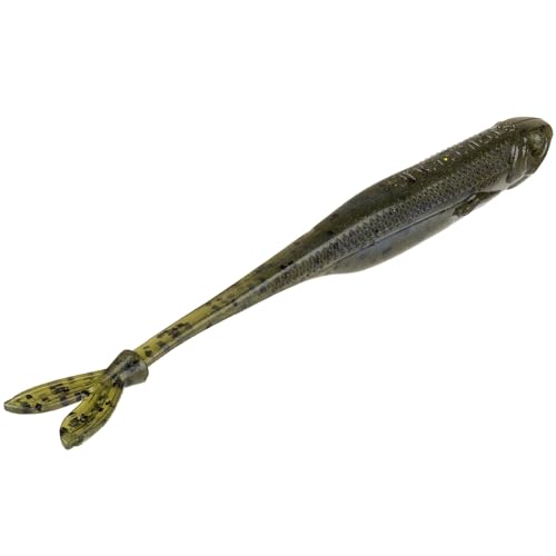 Strike King Spotlight Split Minnow Fishing Lure, Soft Plastic Jerkbait, 8-Pack - color: Creek Perch, size: 3"