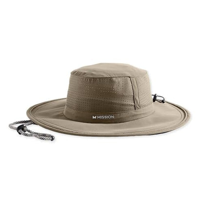 MISSION Cooling UPF Boonie Hat - Unisex Sun Hat for Hiking, Beach & Fishing - Sweat & Water Activated Technology - color: Khaki