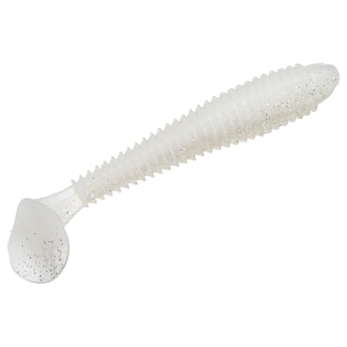 Strike King Rage Swimmer Fishing Lure, Soft Plastic Paddletail Minnow, Sleek Nose Cone, Softly Ribbed Body, Thin Tail