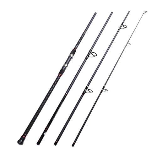 Fiblink Surf Spinning Fishing Rod 4-Piece Graphite Travel Fishing Rod(11 Feet & 13 Feet & 15 Feet) - size: Length: 15'