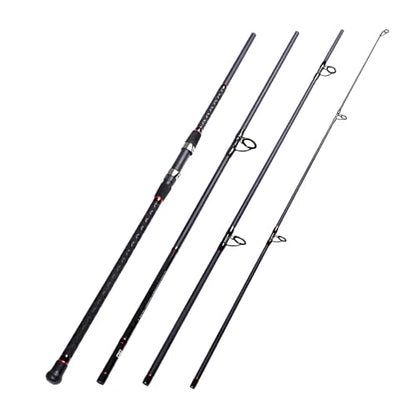 Fiblink Surf Spinning Fishing Rod 4-Piece Graphite Travel Fishing Rod(11 Feet & 13 Feet & 15 Feet) - size: Length: 15'