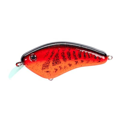 Strike King Hardliner Fishing Lure, Flat Sided Crankbait, Circuit Board Lip, Extra Tight Wobble, Size 4 Treble Hooks - color: Chili Craw