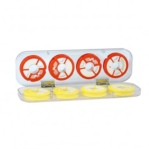 Red Silicone Fishing Line Spool Organizer, Metal Tackle Box Insert for Secure Storage, 8.27 x 2.36 x 0.98 Inches
