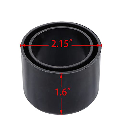 8 Pcs Black Rubber Fishing Rod Holder Tube Insert Protector, Fit 2" Tube(50mm to 51mm)