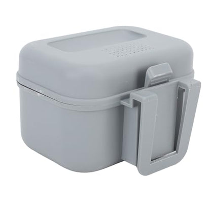 Fishing Live Bait Box, Plastic Bait Holder with Perforated Cover, Portable Live Container for Bloodworms, Heat & Fishing Station