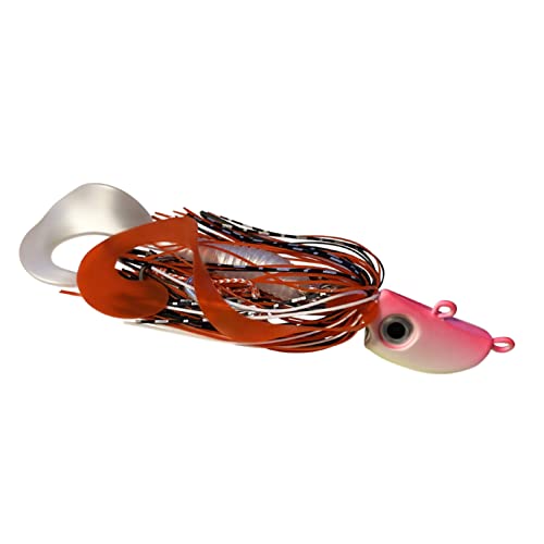 4 Bearded Bucktail Saltwater Octopus Jigs | Striper, Flounder, Fluke, Bass, Bluefish, Blackfish, Offshore, Surf Fishing, Speed, Slow Jigging, Vertical Pitching