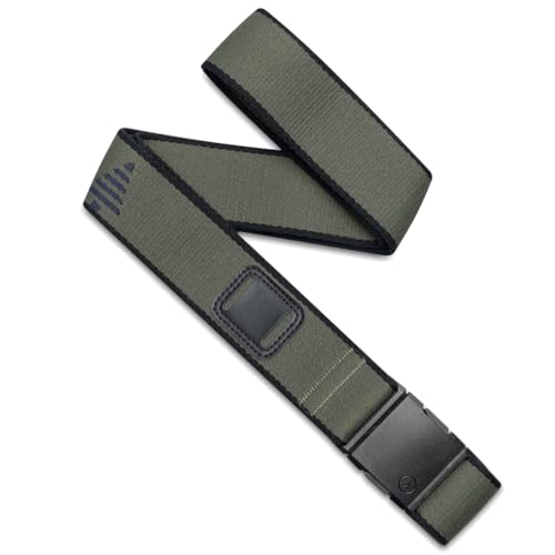 Arcade Belts A2 Unisex Adventure Belt: Heavy Duty Stretch, Metal Free Buckle - color: Blackwood - Ivy - Green/Black, size: Standard (Up to 40"); 1.5" Wide
