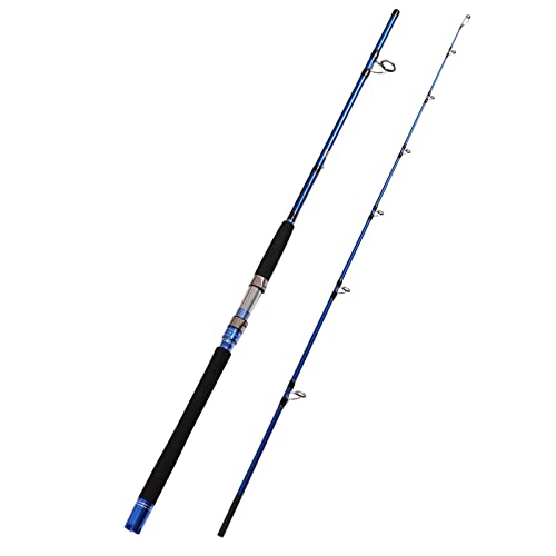 Fiblink 2-Piece Saltwater Spinning Fishing Rod Offshore Graphite Portable Fishing Rod (7 Feet) - style: 8' Heavy