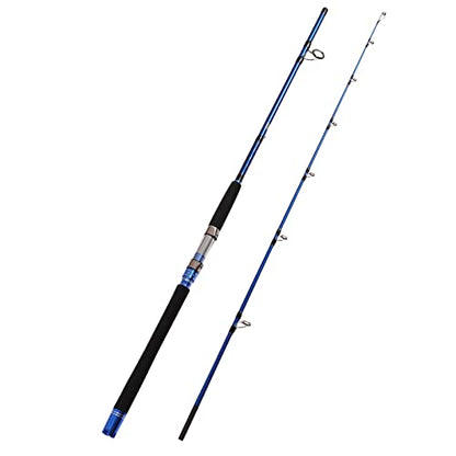 Fiblink 2-Piece Saltwater Spinning Fishing Rod Offshore Graphite Portable Fishing Rod (7 Feet) - style: 8' Heavy