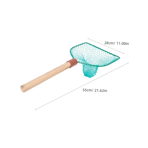 Wood Handle Fishing Net 30cm Small Frame with Large Mesh Netting for Outdoor and Household Fishing Handheld Fish Landing Net Accessory for Freshwater
