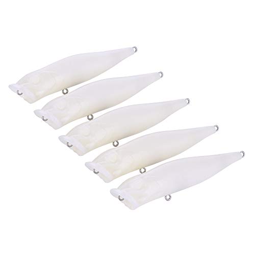 20pcs (3.54 in 0.42oz) DIY Fishing Lure No Painting Artificial Hard Bait Blank Hard Lures Unpainted Popper Topwater Fishing baits Angler Gift