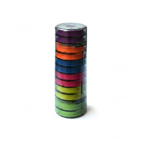 Fishing Line Spool Organizer Box, Durable PP Plastic Storage Case with Silicone Holders for Braid, Mono, and Fluoro Spools - size: 7.09 x 2.44 x 2.24 in