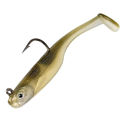 Strike King Homing Minnow Fishing Lure, Pre-Rigged Soft Plastic Swimbait, 3-Pack - color: Chrome Ayu, size: 3"