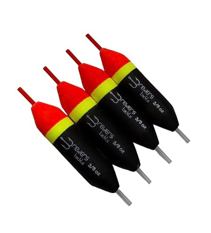 Slip Floats, Set of 4, Orange/Yellow/Black - Salmon and Steelhead Floats - size: 3/8 oz