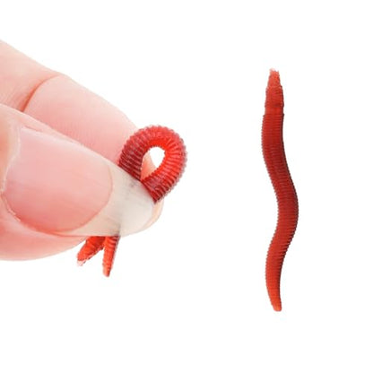 150pcs Soft Fishing Lures Baits, Trout Worm Earthworm Bait Lifelike Fake Worm, Plastic Lifelike Fake Earthworm (1.57 inch)