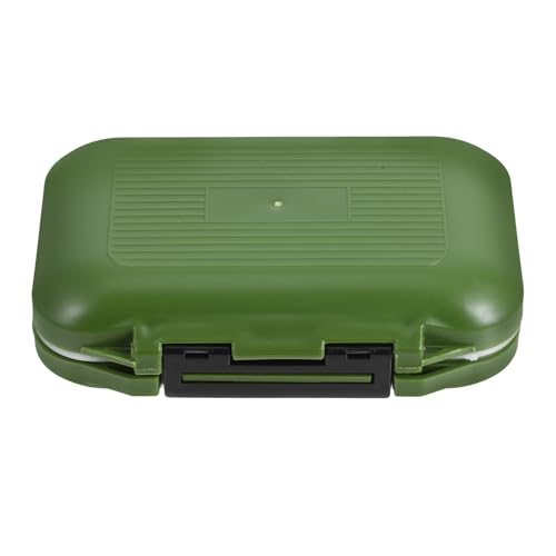 DOITOOL Waterproof Tackle Box Mini Fishing Utility Box with Compartments Green Small Fishing Lure Storage Container for Fly and Saltwater Anglers