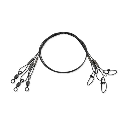 AFW Surflon Fishing Leaders – Black Nylon Coated Stainless Steel Wire, Swivel & Snap, 3 Pack, Variety Pack – Strong Leader Line for Catfishing & Toothy Game Fish - size: 30 lb, style: 9 Inch