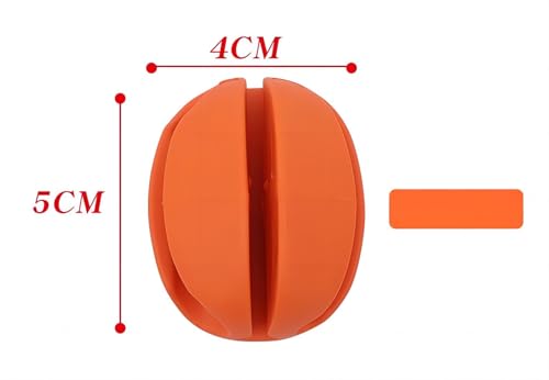 10Pcs Silicone Fishing Rod Holder Straps, 5 Hole Portable Fishing Rod Fixed Ball, Rubber Fishing Pole Clips Fly Fishing Accessories - color: Orange