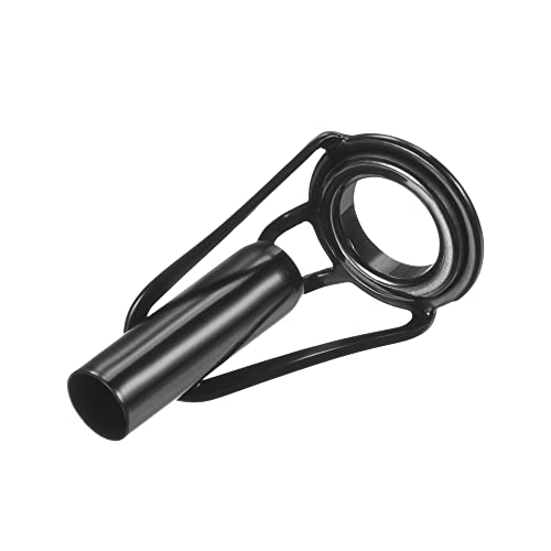 PATIKIL Tube Dia Fishing Rod Tips Repair Kit, Stainless Steel Black Guide Ring for Fishing - size: 4.6mm