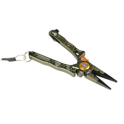 Line Cutterz Elite Saltwater Fishing Pliers, Patented Ceramic Braid and Line Cutter, Hook Remover, Sheath and Lanyard | Integrated Ceramic Blade Cutting Slot In Handle - size: Standard Tip