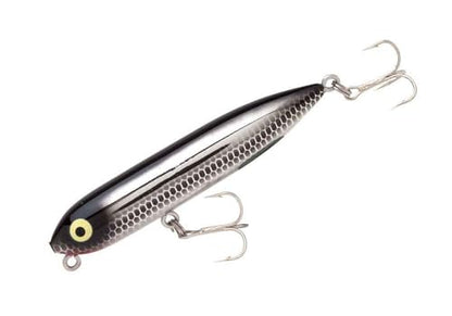 Heddon Zara Spook Topwater Fishing Lure - Legendary Walk-The-Dog Lure - color: Black Shiner, style: Zara Puppy (1/4 Oz)