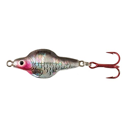 Lindy Rattl'N Flyer Spoon Hybrid Ice Fishing Lure Jigging Spoon - color: Silver Shiner, size: 1/4 oz