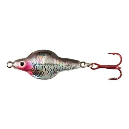 Lindy Rattl'N Flyer Spoon Hybrid Ice Fishing Lure Jigging Spoon - color: Silver Shiner, size: 1/4 oz