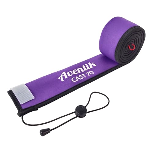 Aventik Neoprene Fishing Rods Sleeve Puncture Resistant, Labeled Protective Sock for Spinning Casting Rods Snag Resistant Floating Cover Fits 6-9ft Spinning Casting Trolling Rods - color: Purple, size: 70inch, style: Casting