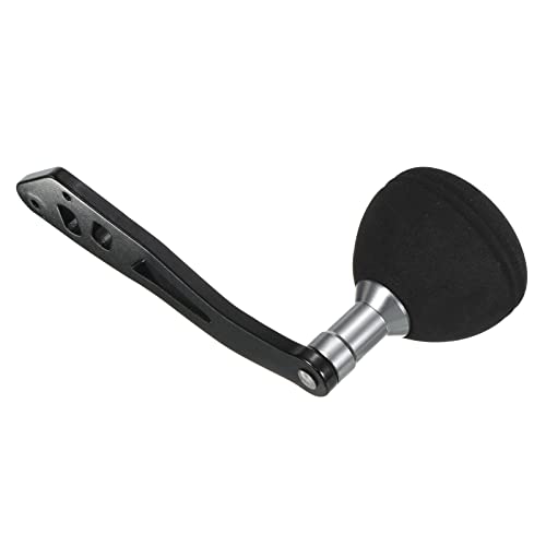 PATIKIL Baitcasting Power Handle, Metal Fishing Reel Handle EVA Knob Grip Replacement Parts for Rocker Arm Accessories - color: Black
