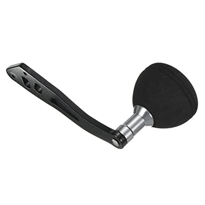 PATIKIL Baitcasting Power Handle, Metal Fishing Reel Handle EVA Knob Grip Replacement Parts for Rocker Arm Accessories - color: Black