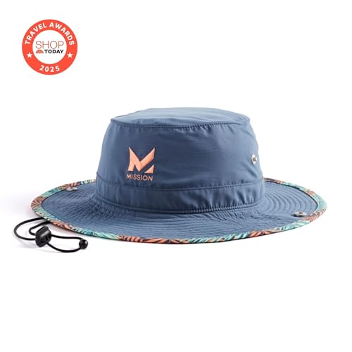 MISSION Cooling Bucket Hat - Unisex Wide-Brim Hat for Men & Women - Lightweight, Foldable & Durable - Cools Up to 2 Hours - color: Sea Palm