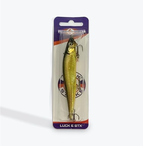 Luck E Strike STX Jerkbait, 4.5 Inch Suspending Hydrodynamic Fishing Lure, Made in The USA - color: Deadly Black
